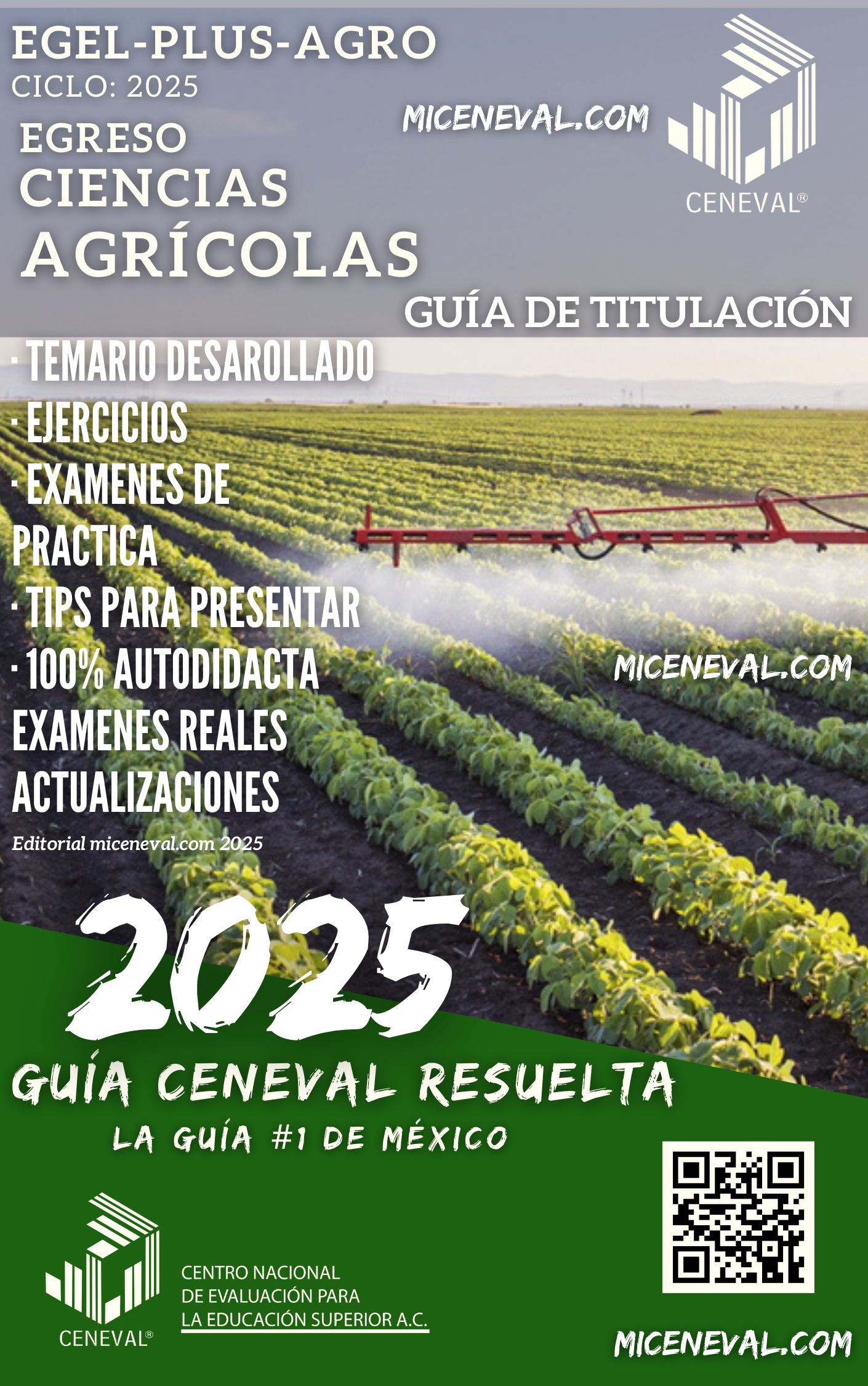 Guía Ceneval Egel Plus Ciencias Agrícolas.