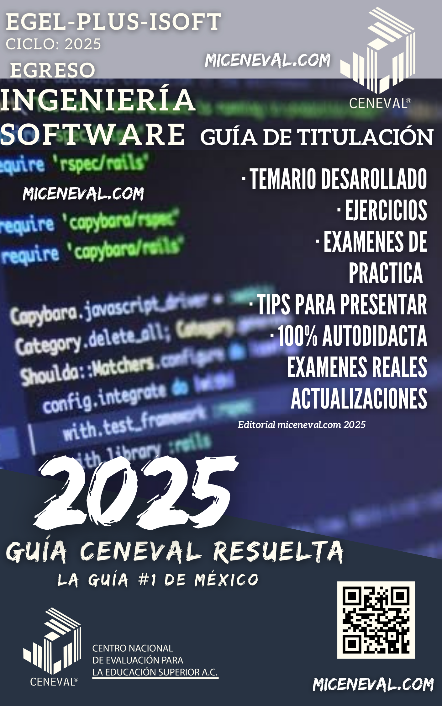 Guía Ceneval Egel Plus Ingeniería de Software.
