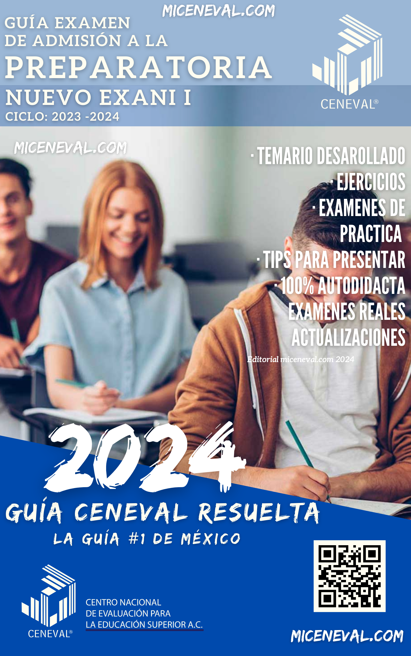 Guia Ceneval NUEVO EXANI I Ingreso a Preparatoria 2024.