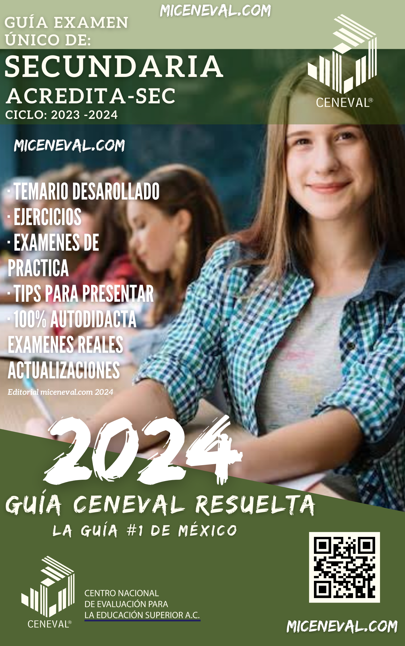 Guía Ceneval Acuerdo 286 ACREDITA-SEC Secundaria Examen Único.