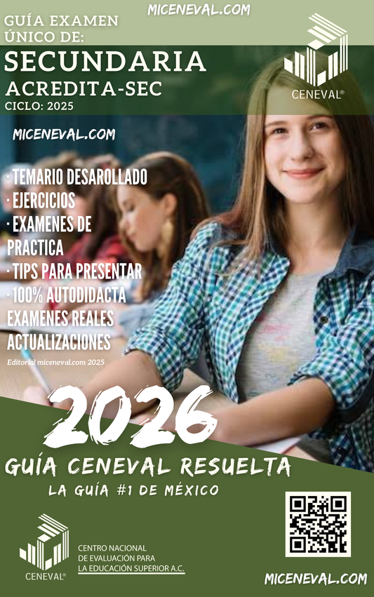Guía Ceneval Acuerdo 286 ACREDITA-SEC Secundaria Examen Único