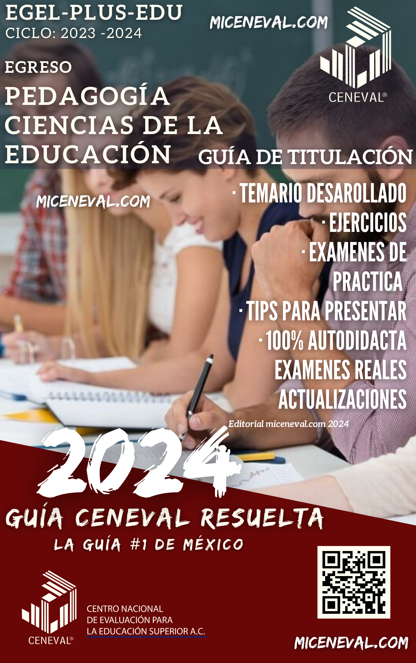 Guía Ceneval Egel Plus Pedagogía Ciencias de la Educación.