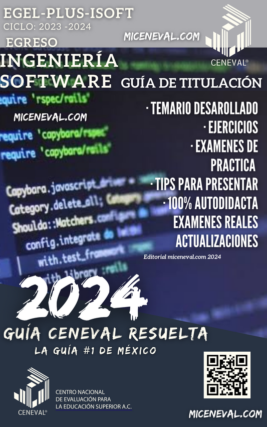 Guía Ceneval Egel Plus Ingeniería de Software.