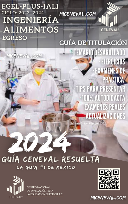 Guía Ceneval Egel Plus Ingeniería en Alimentos.